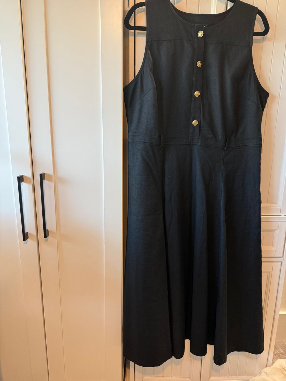 J. Crew Sleeveless midi dress in stretch linen blend size 16 NWT
